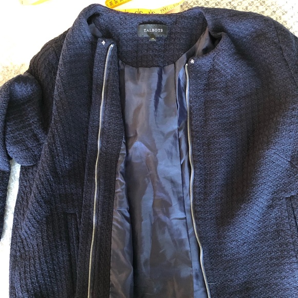 Talbots Textured 3/4 Sleeve Swing Jacket EUC - Picture 3 of 4